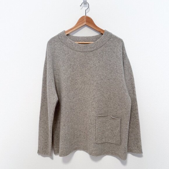 Hansel from Basel Light Gray Oversized Wool Blend Sweater Size 1 S/M - Picture 1 of 10